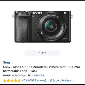 Sony - Alpha a6000 Mirrorless Camera